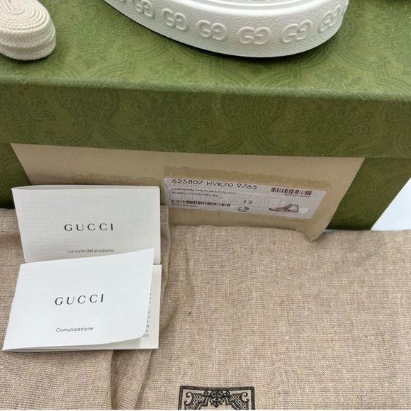 Men's Gucci tennis 1977 high top sneakers size 13 made in Italy - Picture 6 of 10